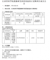 江西省科学院能源研究所质量流量计采购项目成交公告